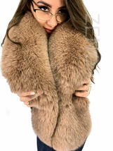 Fox Fur Boa 63' (160cm) Saga Furs Light Brown Fur Collar Big And Royal Scarf image 3