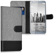 wallet case compatible with lg g6 - fabric faux leather cover with card ... - $21.99