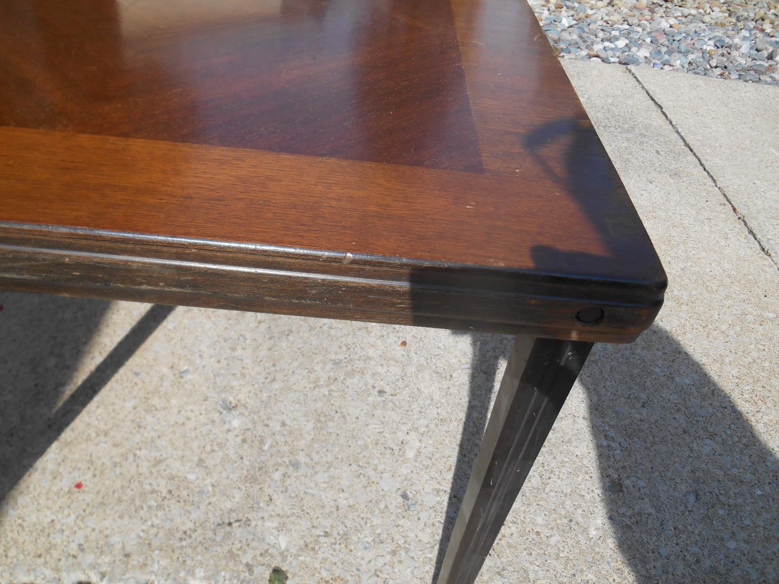 Antique CASTLEWOOD WOOD FOLDING CARD GAME TABLE Louisville Ky. Old Vtg