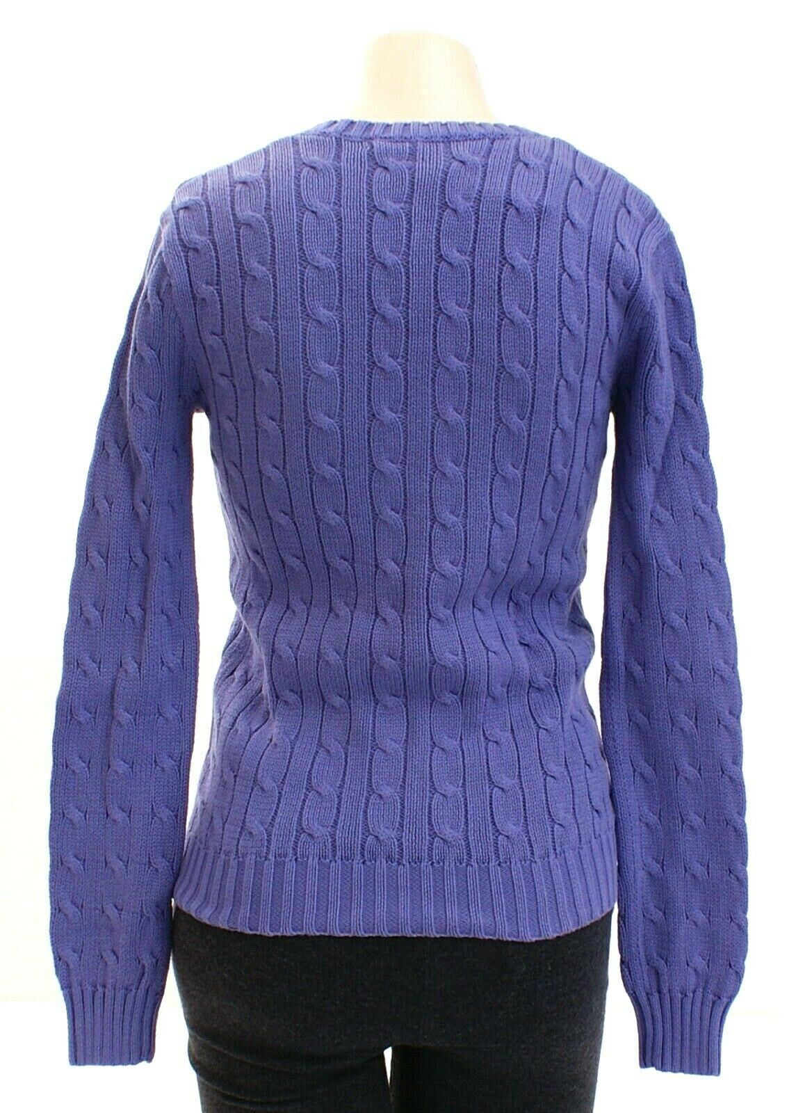 ralph lauren cable knit sweater v neck