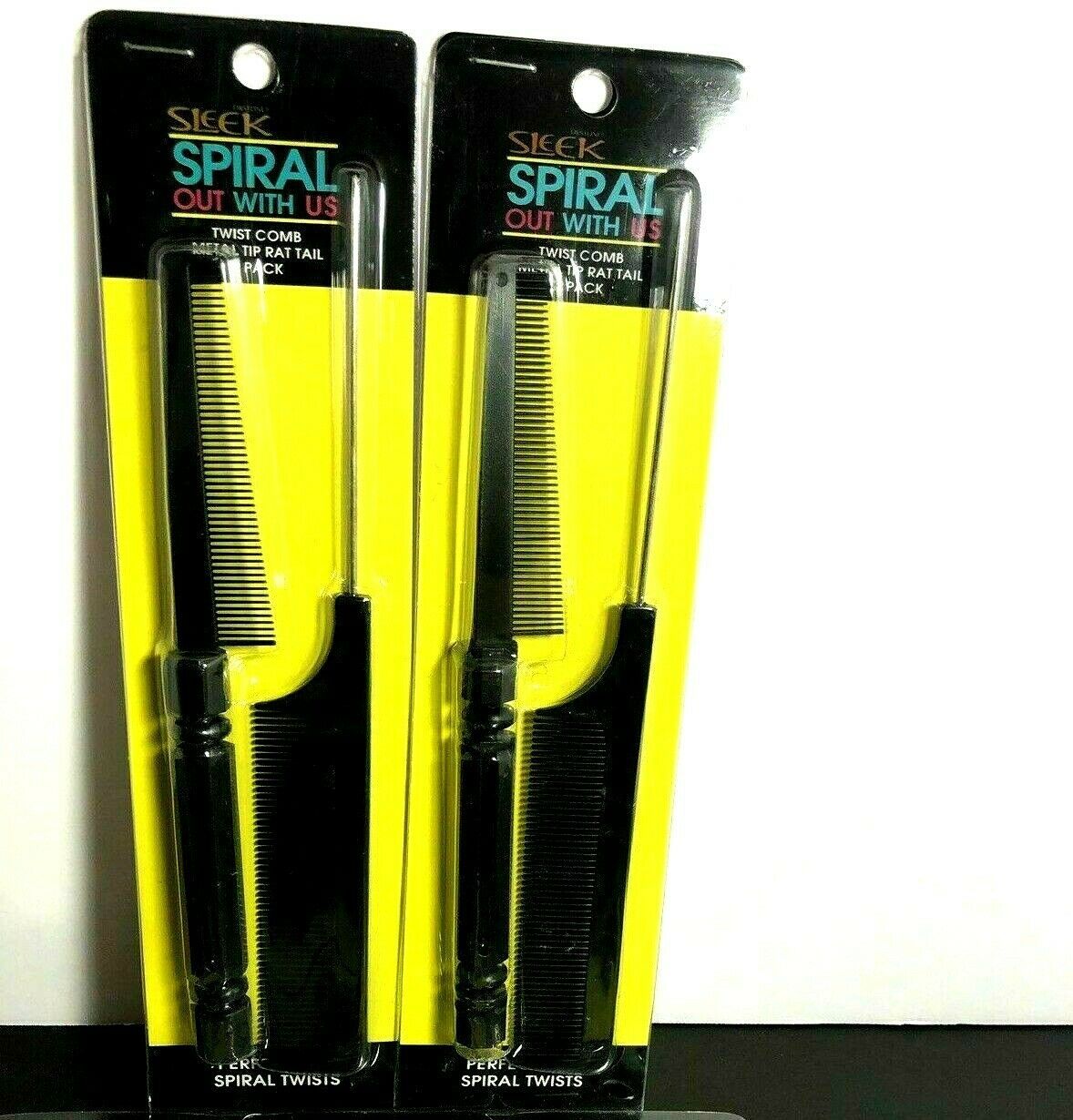 Firstline Sleek 2pc Set Spiral Out Twist Comb Set for 3c4c Hair (2 Packs) Brushes & Combs