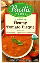 Pacific Foods Organic Hearty Tomato Bisque 17 oz ( Pack of 4 ) - $35.63