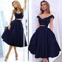 Two pieces Prom Dress Off-the-shoulder Short Homecoming Dress - $119.00
