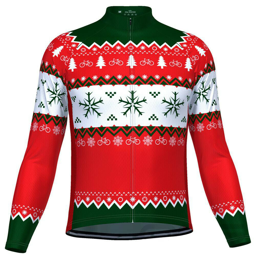 Ugly Christmas Sweater Long Sleeve Cycling Jersey