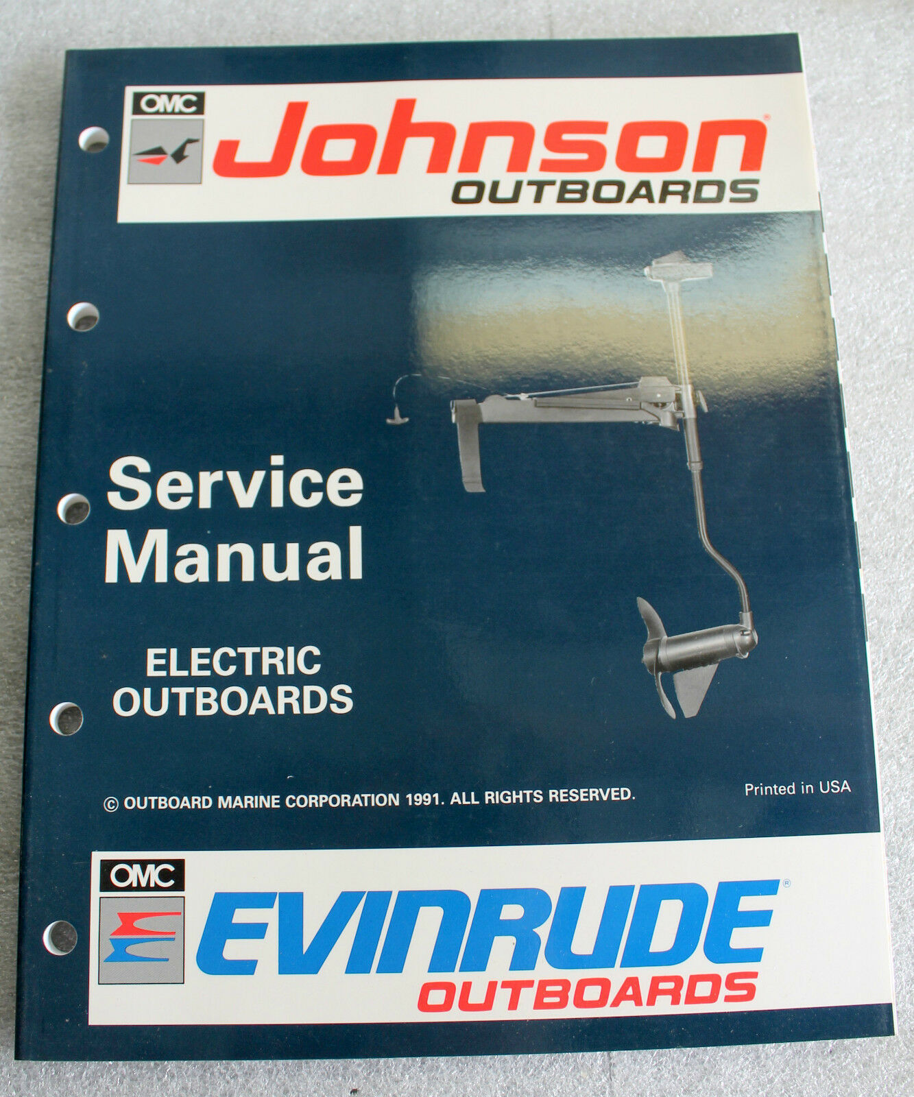 1991 JOHNSON EVINRUDE 508140 OUTBOARD SERVICE MANUAL ELECTRIC TROLLING