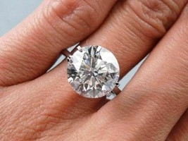 6.00Ct Round Simulated Diamond 4 Prong Solitaire Engagement Ring 14k White Gold - $264.67
