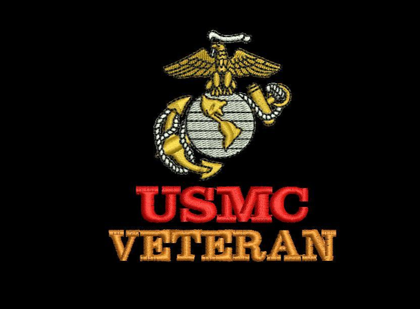 USMC Marine Corps Marines Digitized filled embroidery design Digital Download Digital Goods