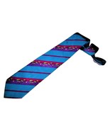 Ike Behar Mens Blue Purple Beachside Umbrellas Beach Chairs Silk Tie NEW... - $24.97