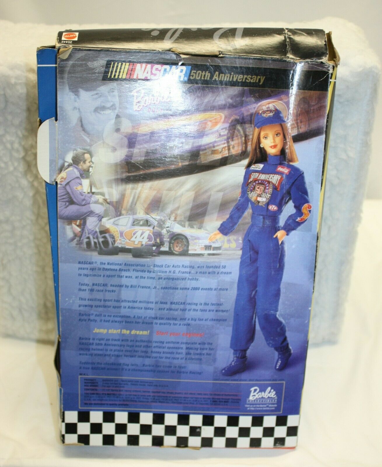 Barbie 50th Anniversary Nascar Doll In Box 1948-1998 Barbie Mattel Nascar - Dolls, Clothing