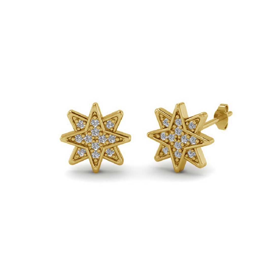 14K WHITE GOLD FN BRILLIANT SIM DIAMOND WOMEN/'S FASHION STUD CLUSTER EARRINGS