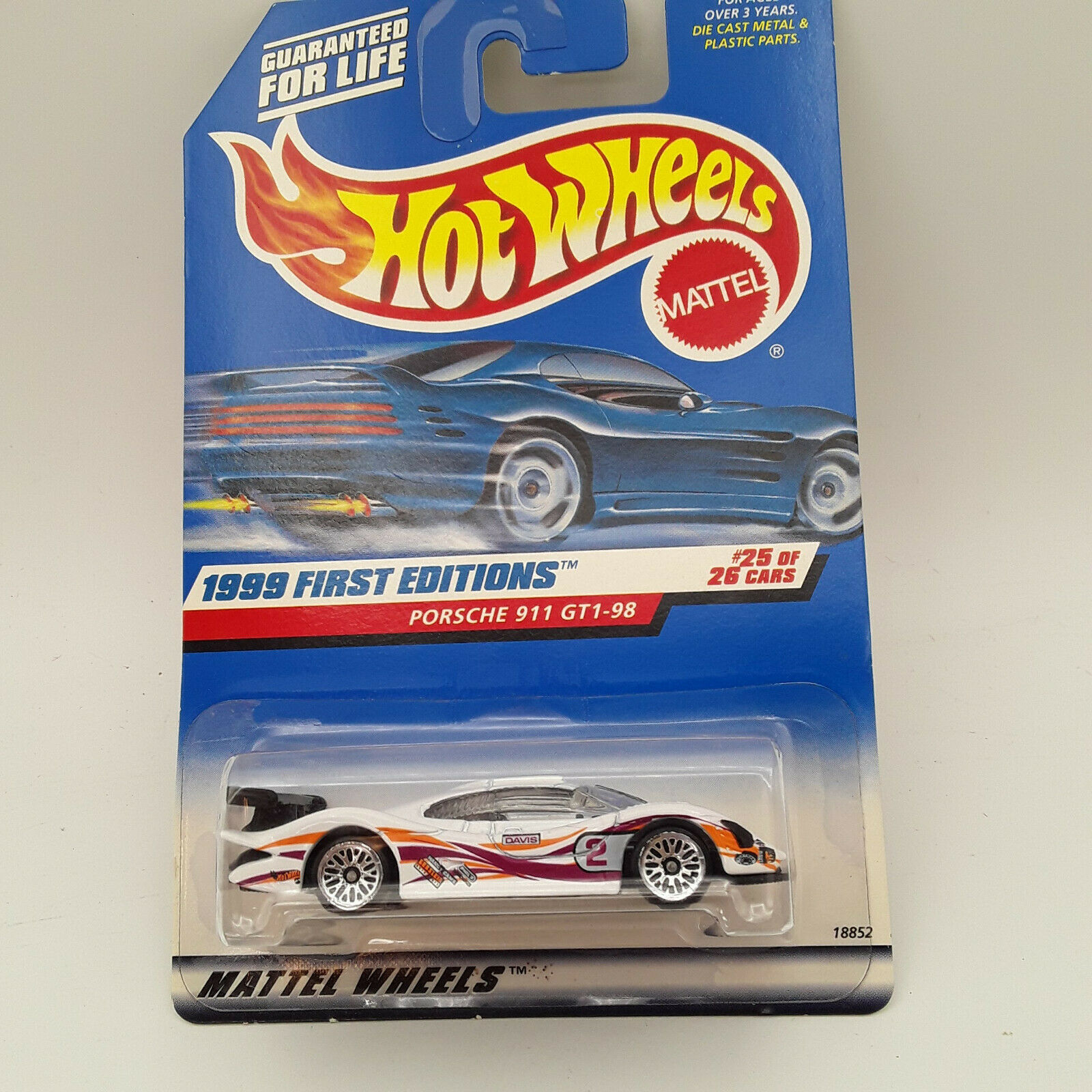 Hot Wheels 1999 First Editions Porsche 911 GT1-98 25/26 Collector#676 1 ...