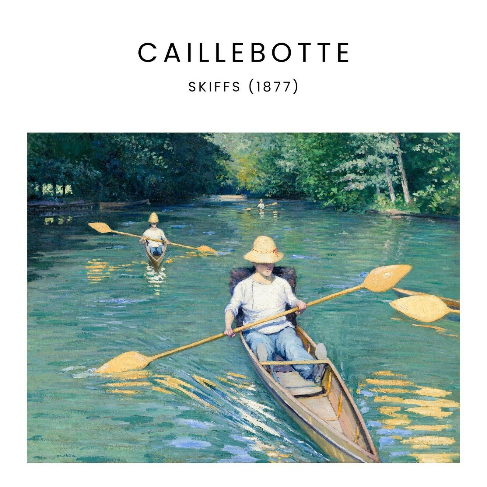 12413.Decoration Poster.Home wall art design.Caillebotte painting.Skiffs.Rowing