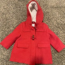 Baby Gap Red Hooded Jacket Girls Size 12-18 Months - $9.89