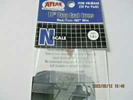 Atlas # BLMA60 18" Drop Grab Irons .007 Wire 20 Pack N-Scale image 5