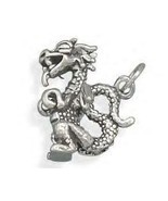 Brand New Sterling Silver Small Dragon Charm - $29.95