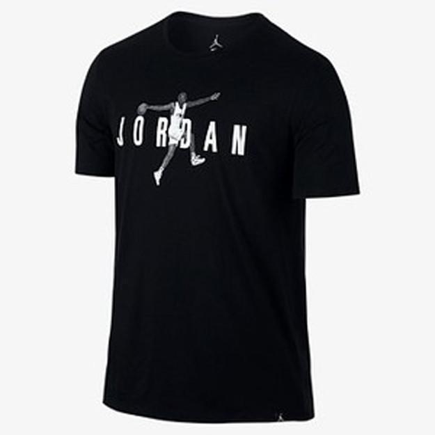 Mens Air Jordan Sportswear Modern 2 T-Shirt Black White 908436-010 - T ...