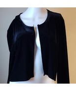 Rampage CDC Black Velvet Cropped Long Sleeve Jacket 14 Vintage NEW - $40.47