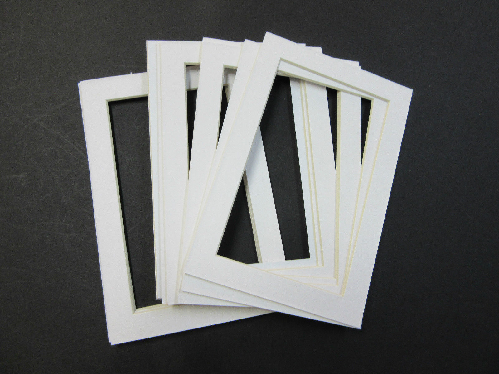 Picture Frame Mat 4x6 for 3.5x5 photo set of 10 mats Soft White color