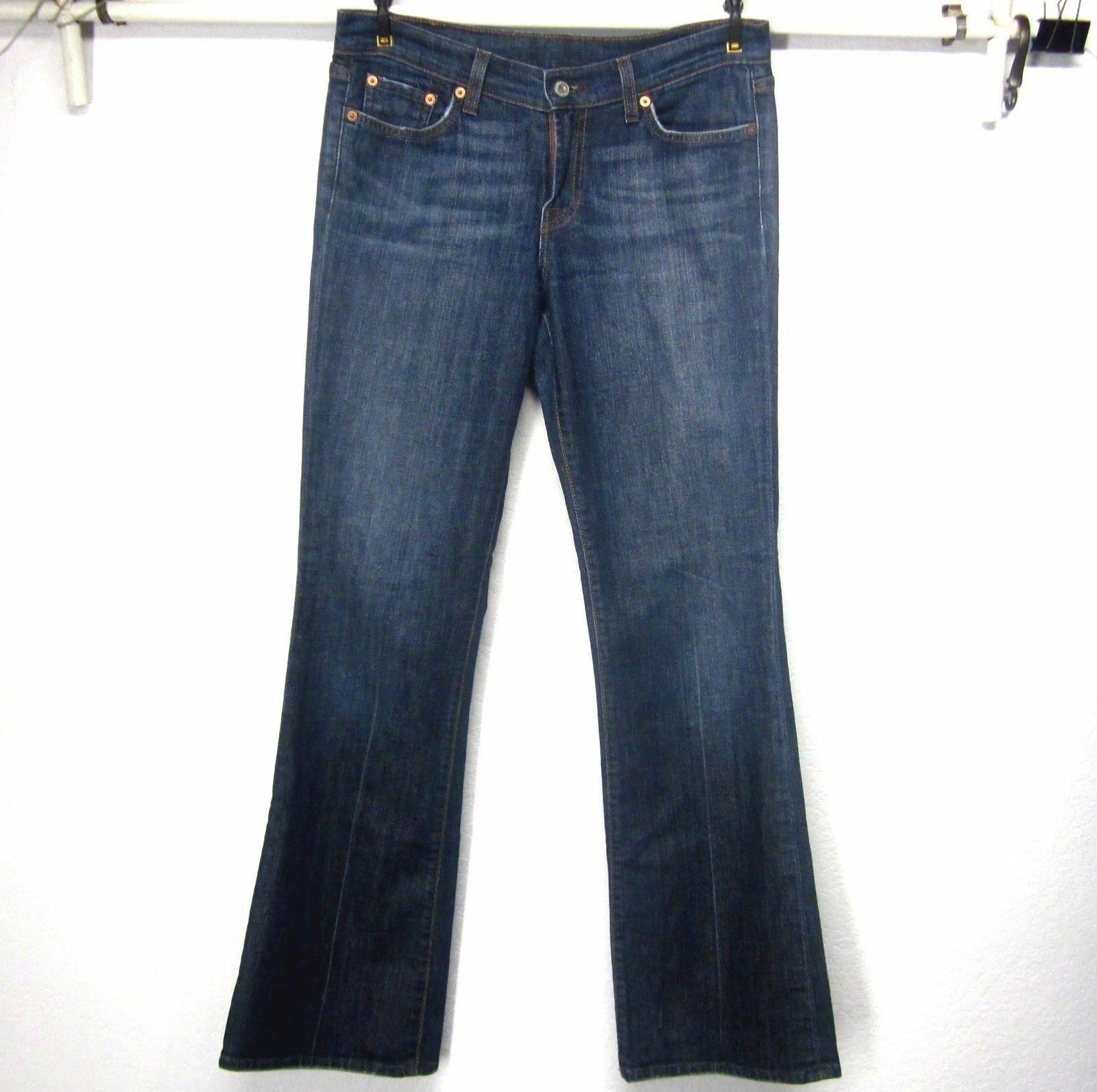 boot cut blue jeans