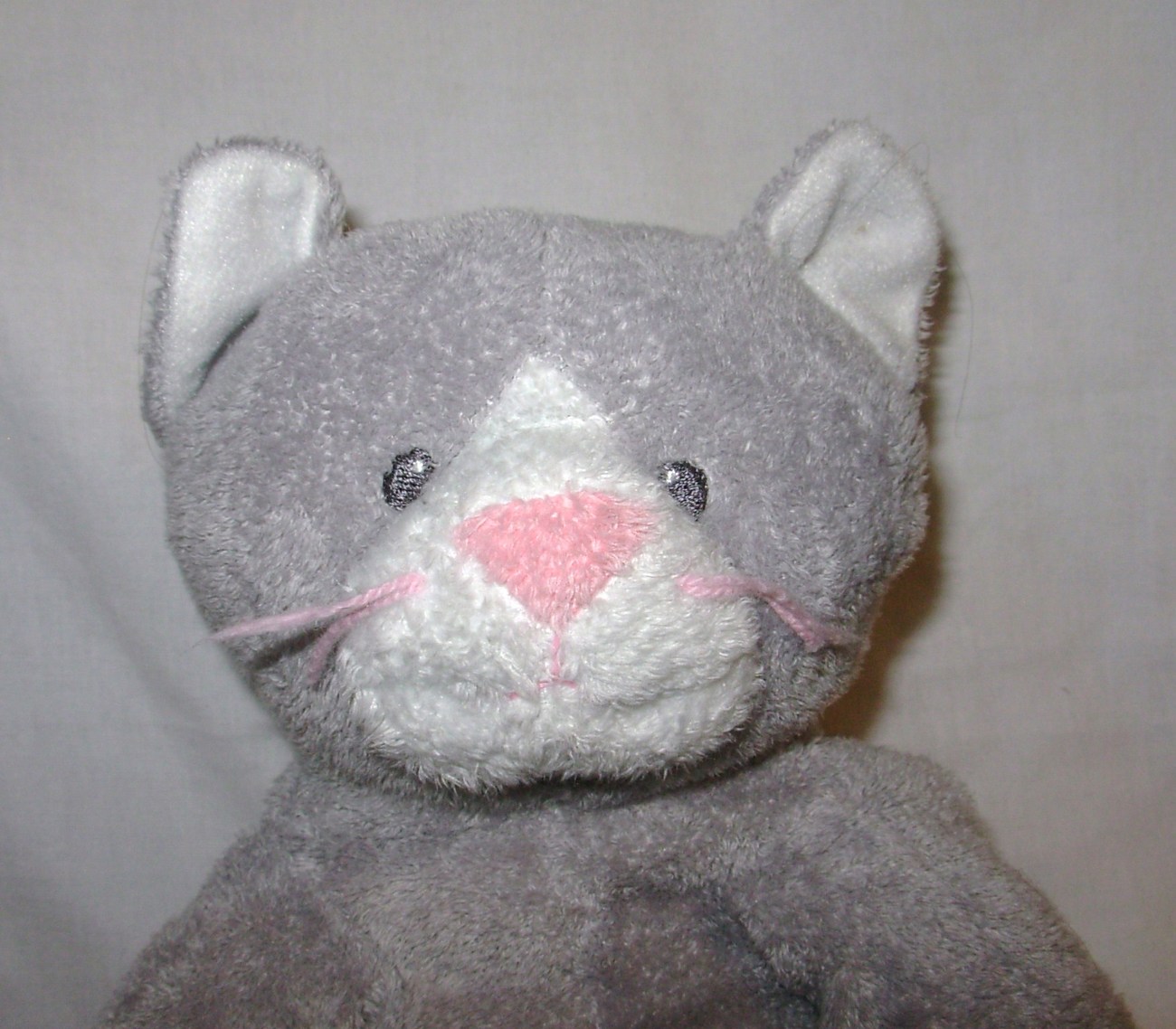 grey cat stuffed animal