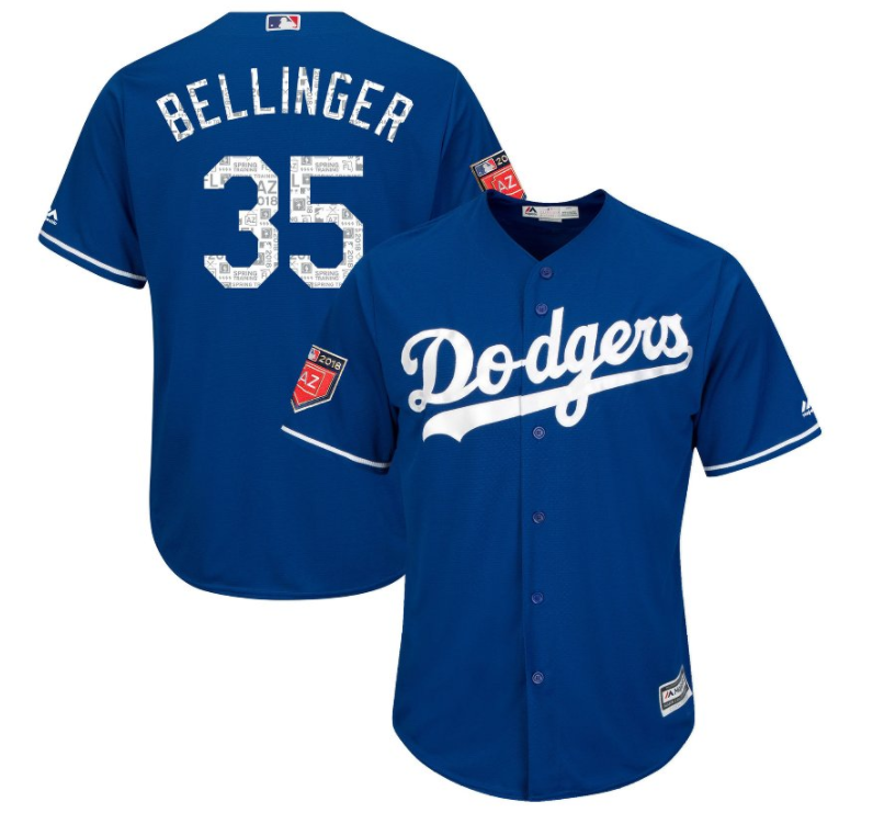 Los Angeles Dodgers Men's #35 Cody Bellinger Jersey Royal 2018 Spring ...