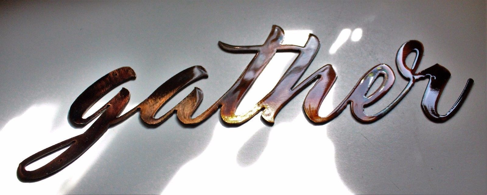 Mountain Outline Metal Wall Art Accent Copper//Bronze 11 1//2/" x 2 1//2/"