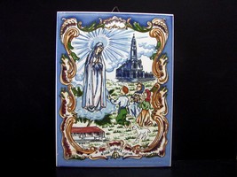 Portuguese Wall Plaque Ceramic Our Lady of Fátima - $7.99