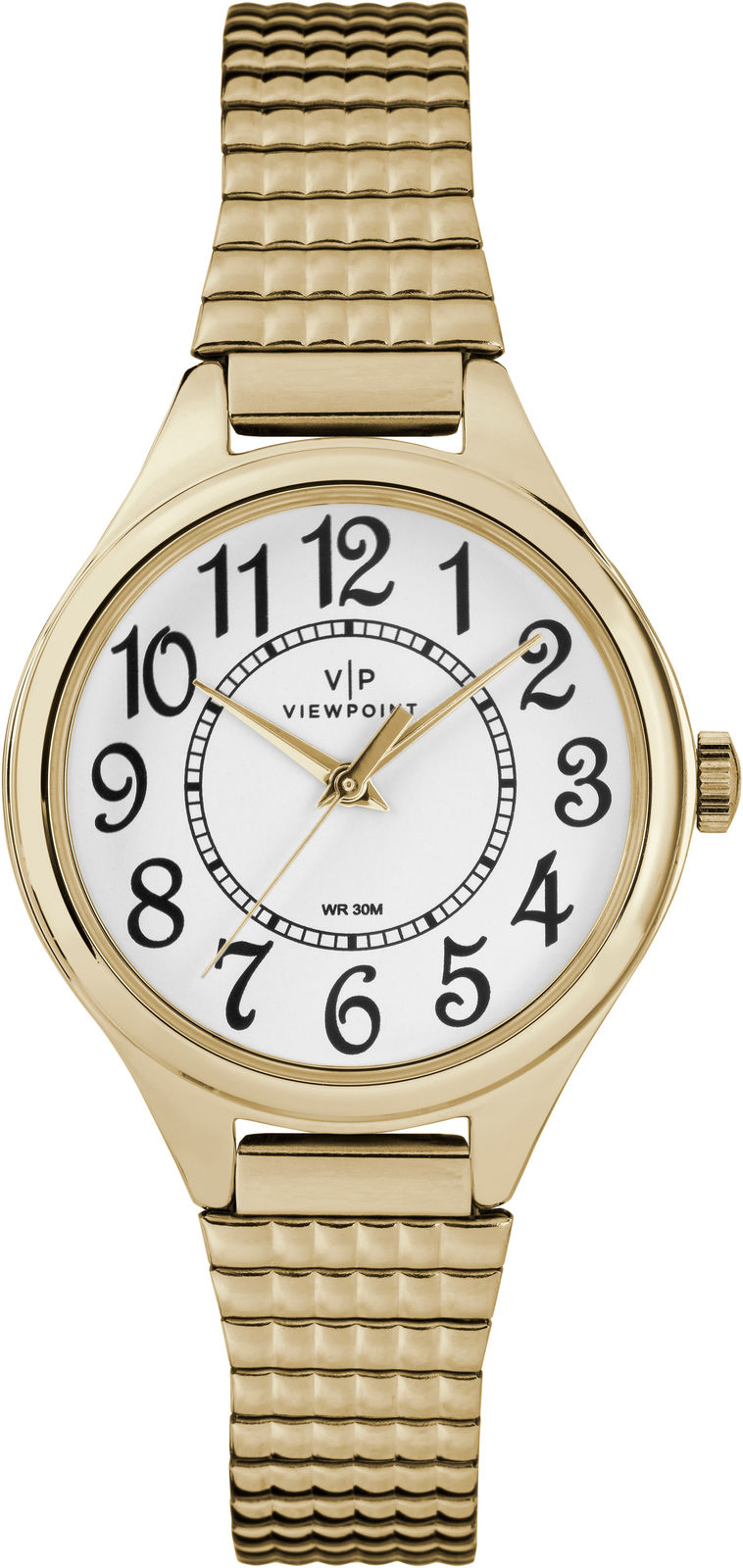 Viewpoint by Timex CC3D82200 Women's Gold-Tone Stainless Steel Expansion Band Wa