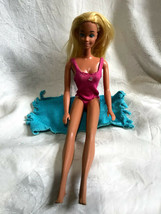 Superstar Sun Lovin Malibu Barbie 1978 Doll Tan Lines Taiwan w Towel Pink Suit  - $24.99