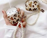 Luxury Leopard soft Pearl shell Case for Apple Airpods 1 / 2 pro chain case  - $5.34 - $7.12