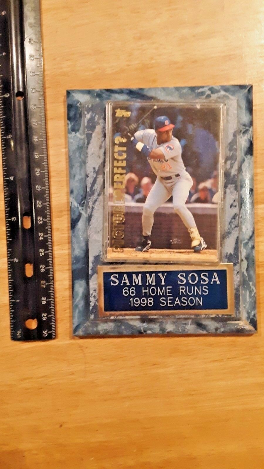 Primary image for sammy sosa 66 home runs 1998 season baseball plaque
