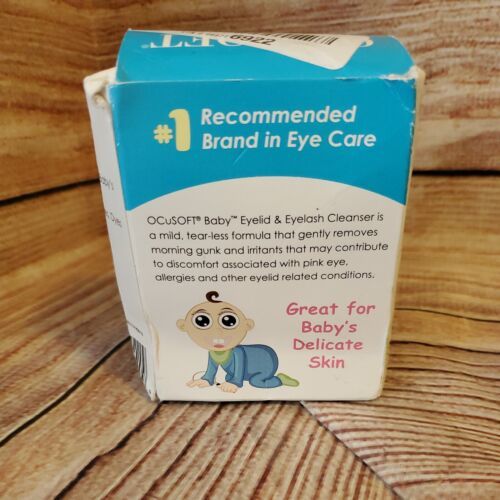 OCuSOFT Baby Eyelid and Eyelash Cleanser, 20 Count Expires 6/24 Eye