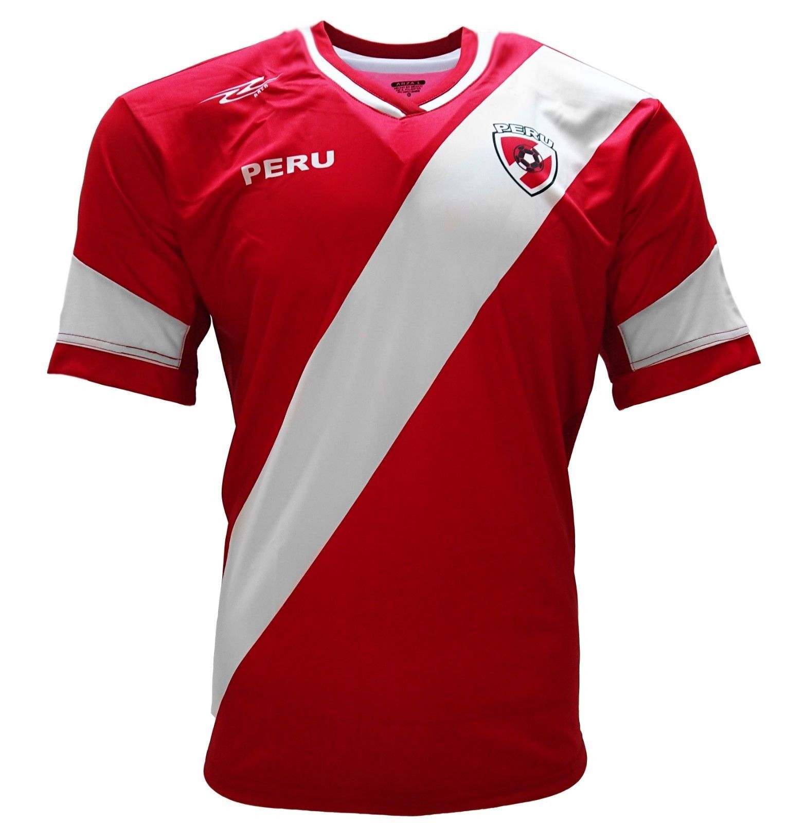 PERU 2017 Jersey New Arza Soccer Red For Men 100 Polyester Soccer