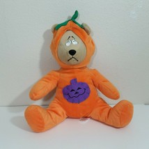 Sugar Loaf Pumpkin Teddy Bear 12 inch Plush Halloween Jack O Lantern Costume - $19.11