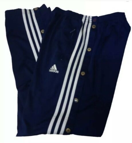 Adidas Vintage 3 Stripes Snap Button Up and 50 similar items Vintage adidas '90s Light Blue Tearaway Track Pant | Urban