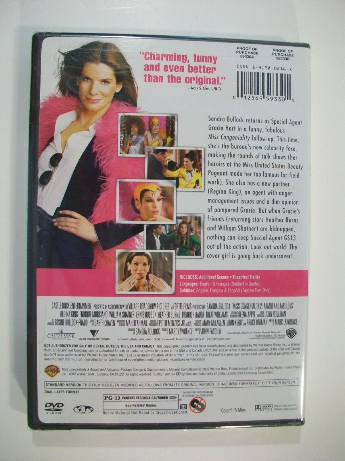 NEW MISS CONGENIALITY 2 ARMED AND FABULOUS DVD SANDRA BULLOCK - DVDs ...