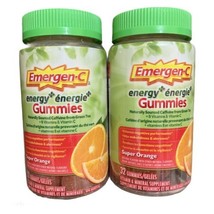 2 Emergen-C Energy+ Gummies Super Orange Zest Natural Caffeine Green Tea 04/2022 - $74.24