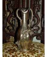 Art Nouveau Silverplate H.HUPPE Etain Garanti Pur 2 Handle Putti Cherub Vase 14" - £612.72 GBP