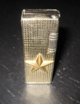 Vintage SUNEX Art Deco Blazing STAR Lift Arm side Roller Gas Butane Lighter - $14.99