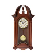 Bedford Clock Collection Delphine 27 Inch Mahogany Chiming Pendulum Wall... - $182.02