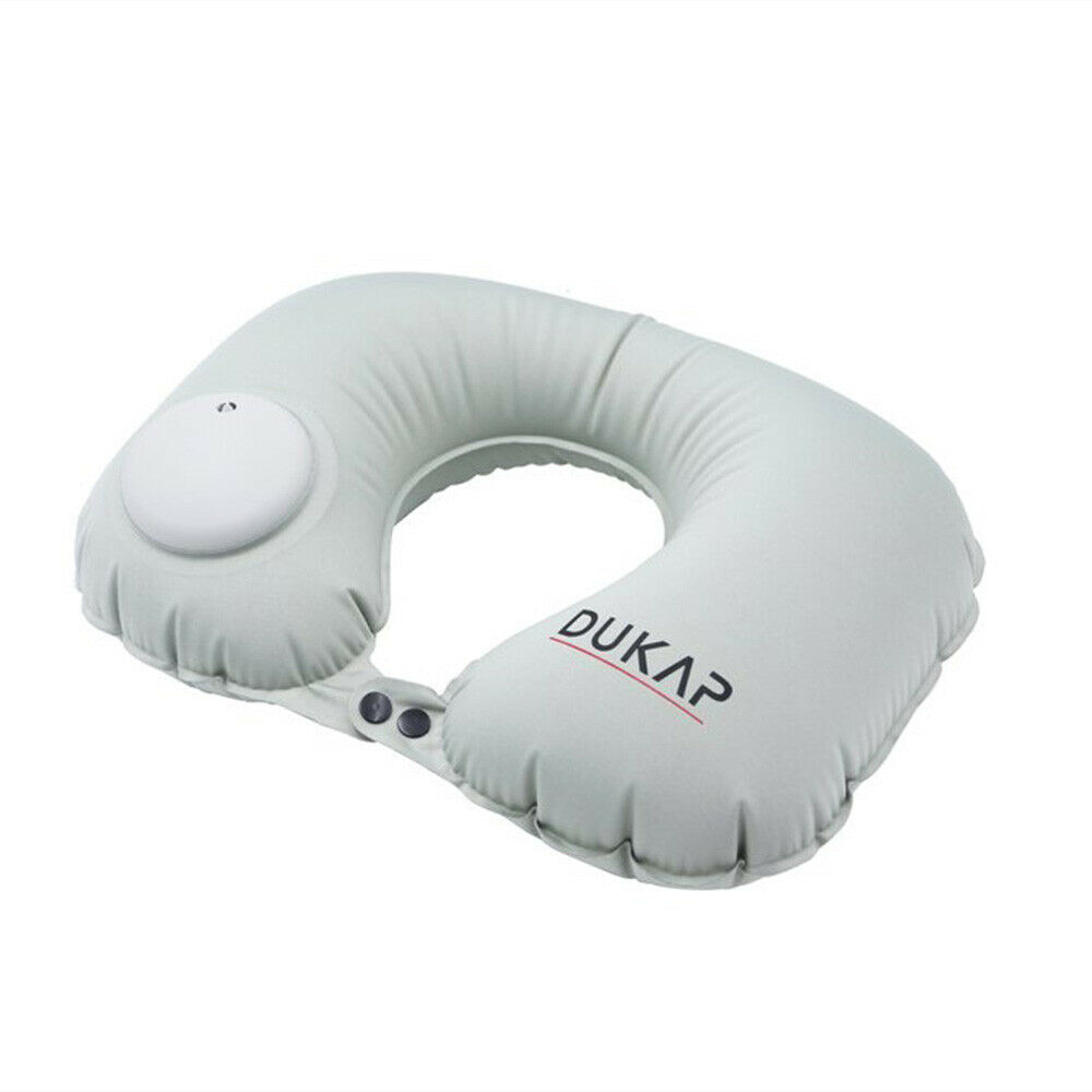 DUKAP Auto Inflatable Air Pump Travel Neck Pillow, Travel Accessory for Airplane