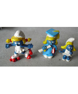 RARE Lot of 3 Vintage 1970s 80 Peyo Schleich Smurfette Smurfs Figurines - $25.74