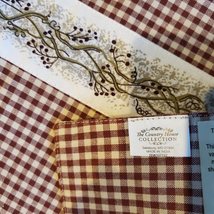 Table Runner, The Country House Collection, Red Gingham 36" Burgundy Berry Vine image 4