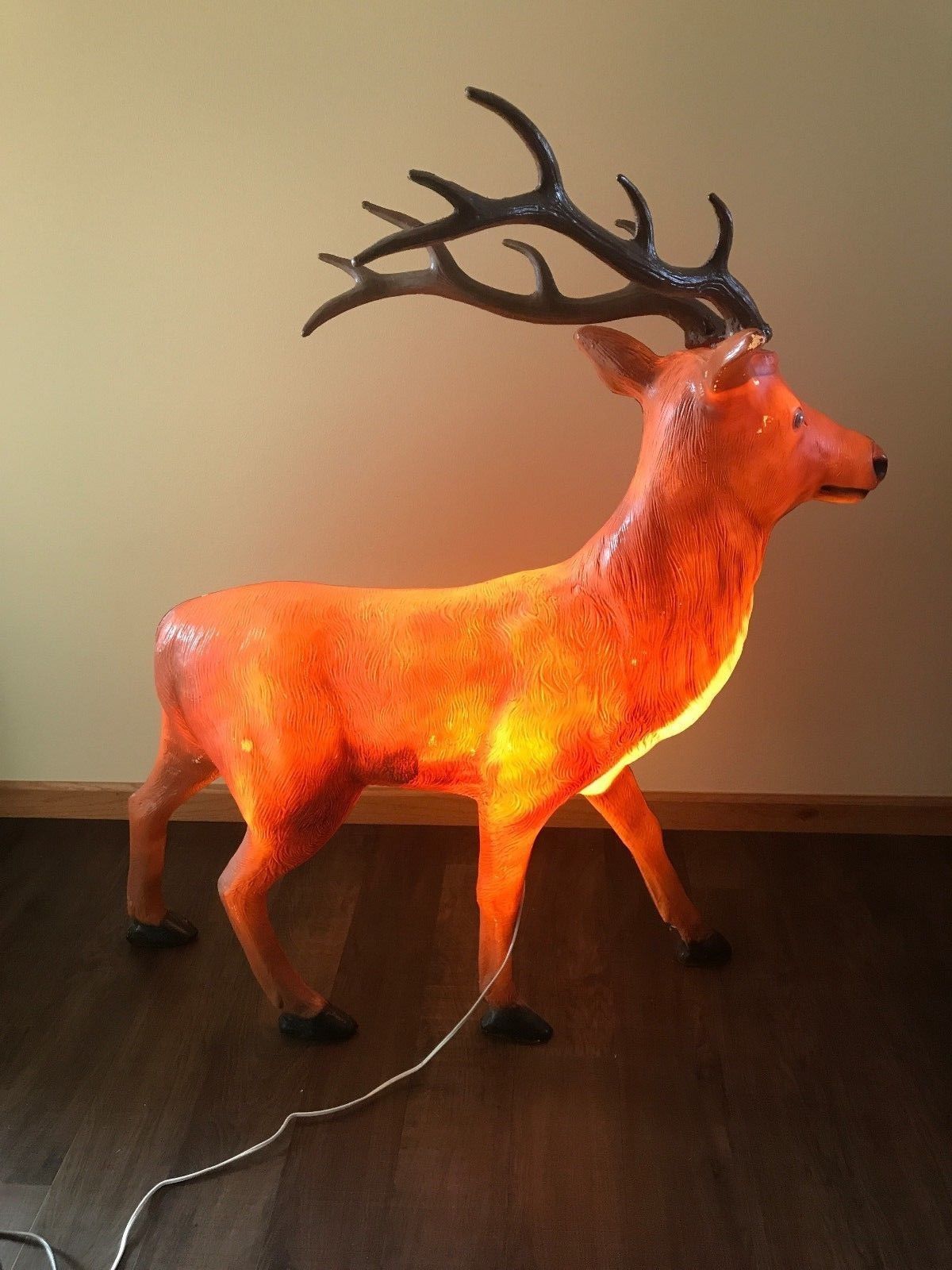 Vintage Lighted Blow Mold Buck Reindeer Yard Decoration Yard Decor