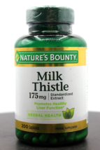 Nature's Bounty Milk Thistle Herbal Supplement, 200 Capsules, Expires 05/2024 - $18.21