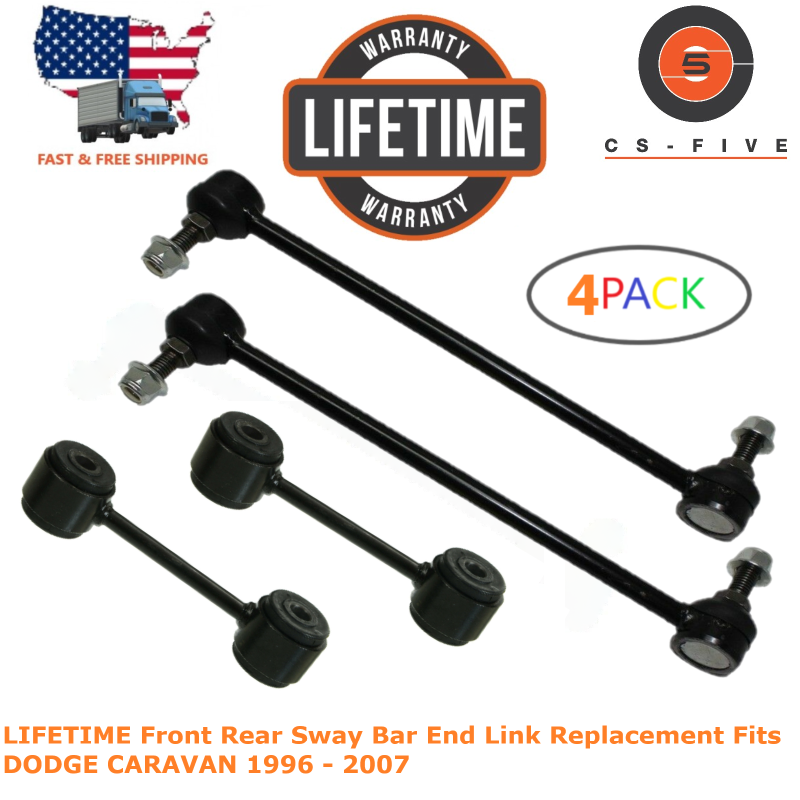 LIFETIME Front Rear Sway Bar End Link Replacement Fits DODGE CARAVAN
