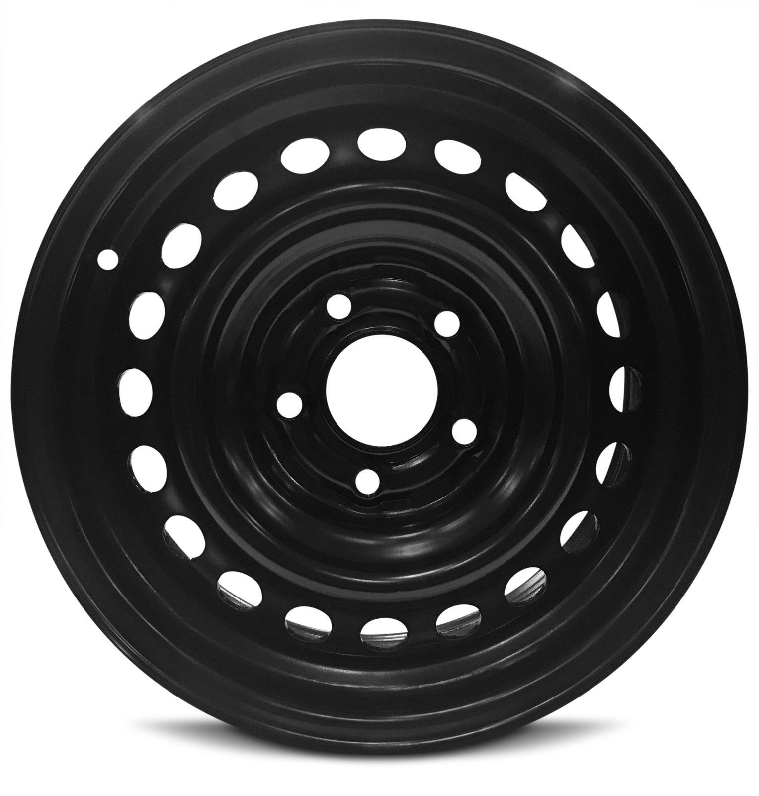 Image of Fits: New 10 11 12 13 Kia Soul 15x6 Inch 5 Lug OEM Replica Black Steel Wheel Rim