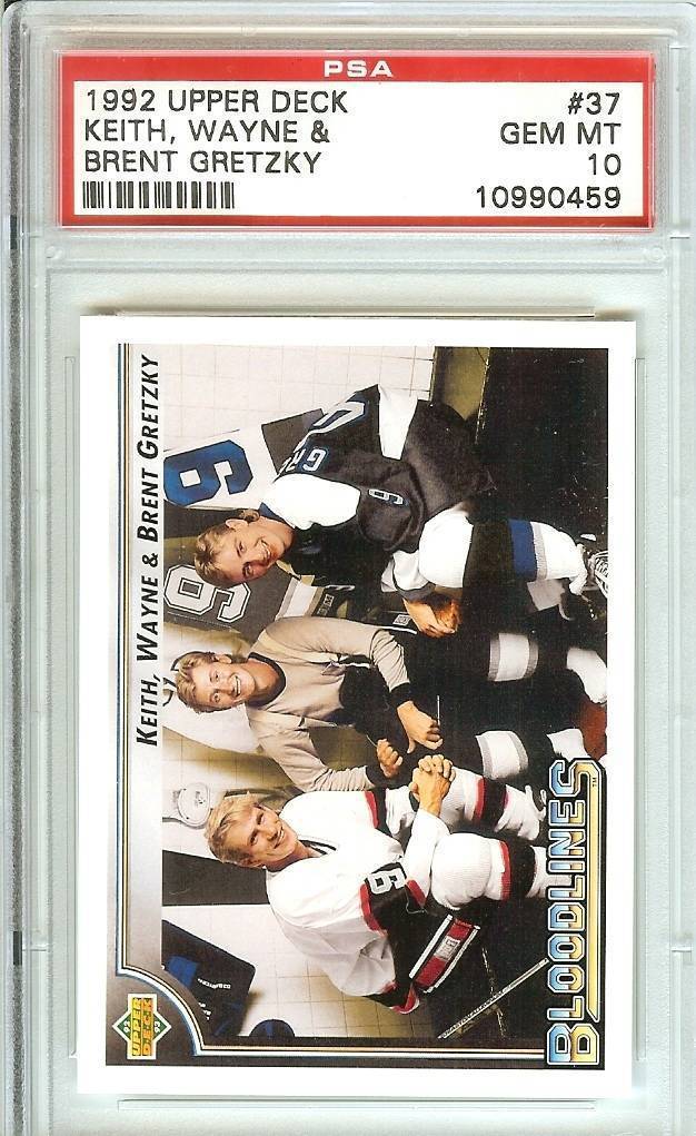 wayne keith brent gretzky 1992 upper deck hockey psa 10 edmonton kings