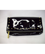 Estee Lauder Black PVC &amp; Gold Rivets Studs Evening Bag Cosmetic Clutch B... - $34.99