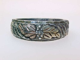 10 K Black Hills Gold & Sterling Silver Ring   Size 8 - $75.00